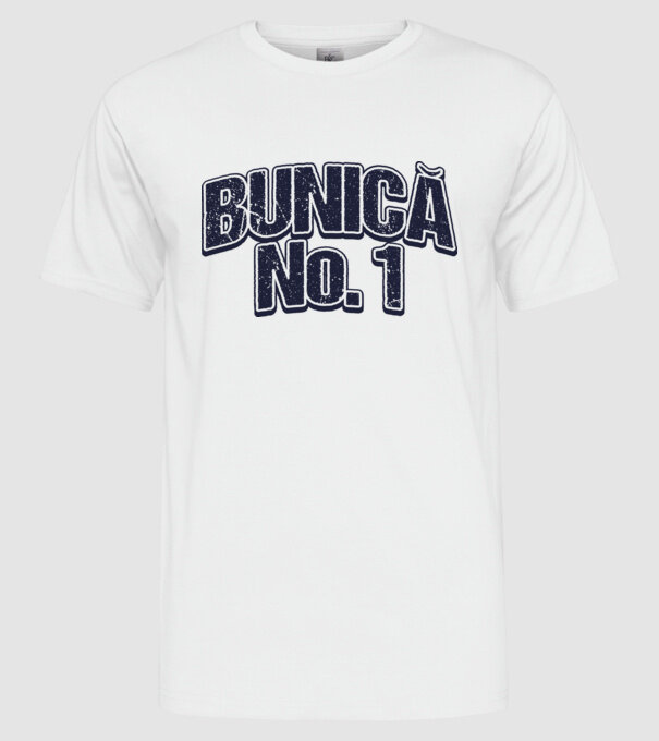 Bunică No.1 model alb pe tricou