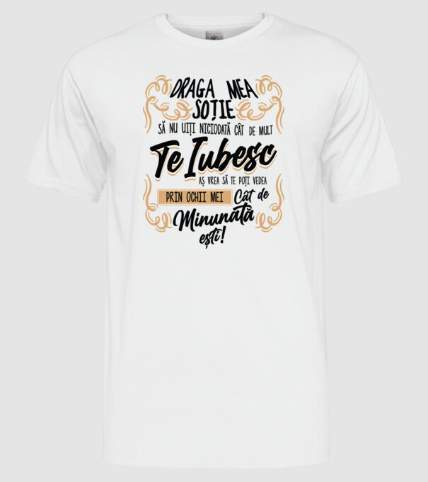 Cât de minunată ești model alb pe tricou