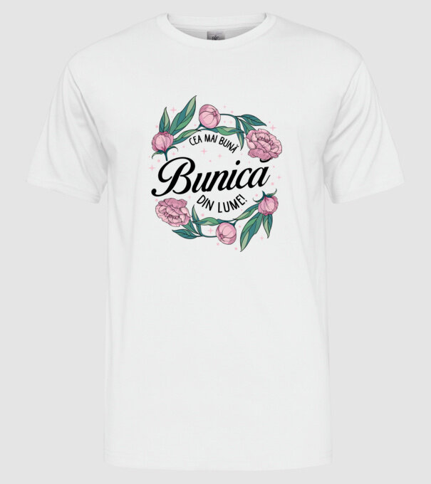 Cea mai bună bunică din lume! model alb pe tricou