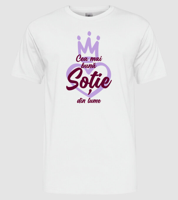 Cea mai bună soție din lume model alb pe tricou