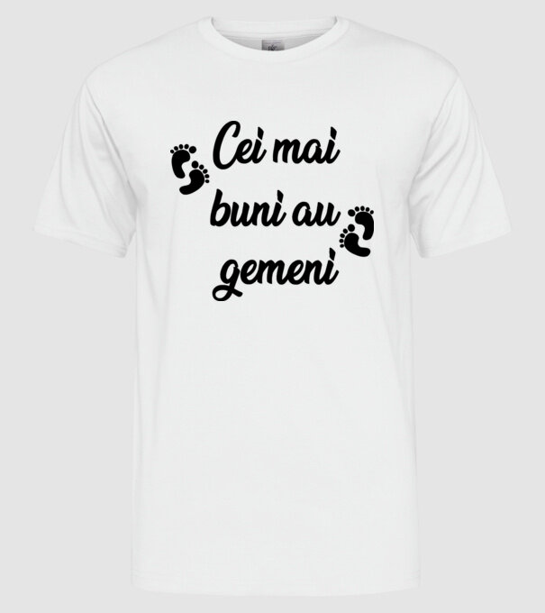 Cei mai buni au gemeni model alb pe tricou