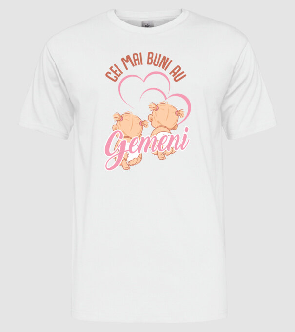 Cei mai buni au gemeni model alb pe tricou