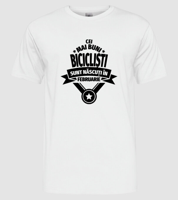 Cei mai buni barista sunt născuți în februarie model alb pe tricou