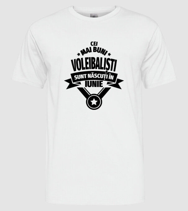 Cei mai buni voleibaliști sunt născuți în Octombrie model alb pe tricou