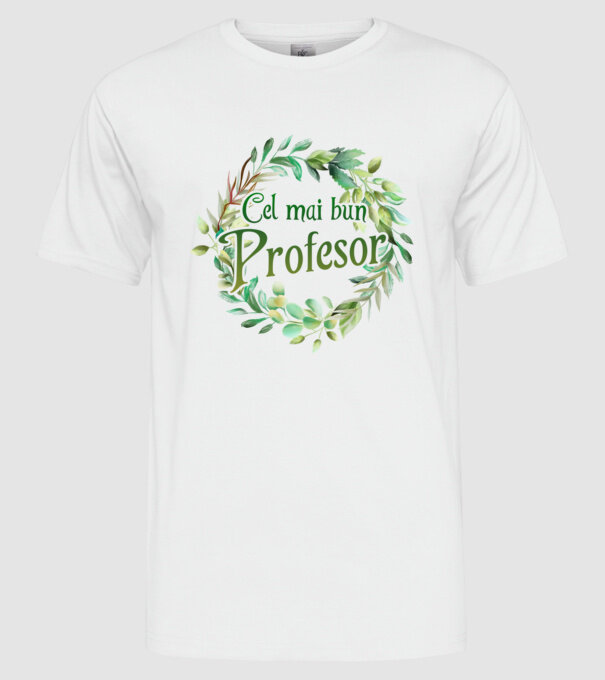 Cel mai bun profesor model alb pe tricou