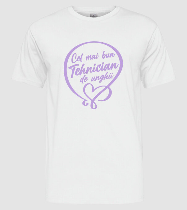 Cel mai bun tehnician de unghii model alb pe tricou