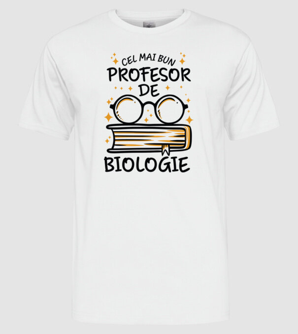 Cel mai profesor biologie model alb pe tricou