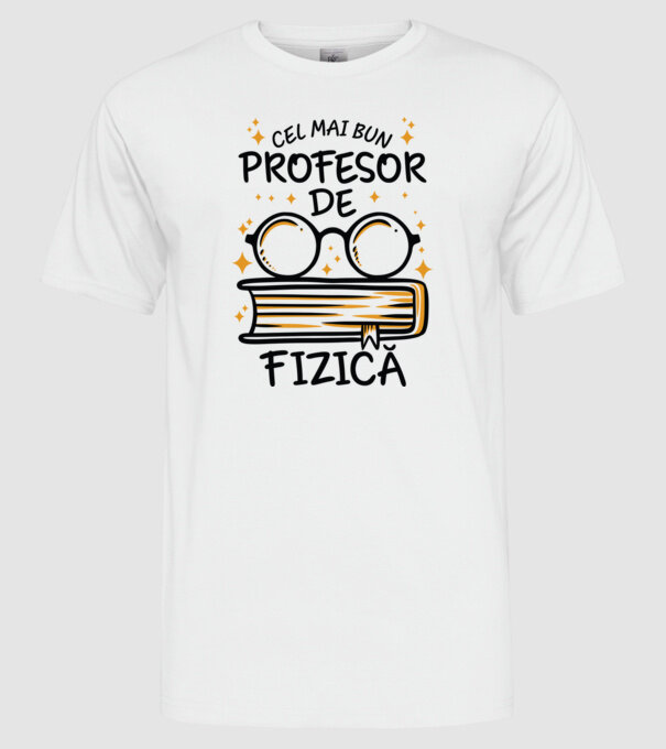 Cel mai profesor fizică model alb pe tricou