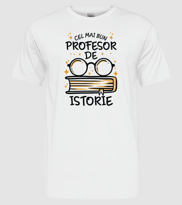 Cel mai profesor istorie model alb pe tricou