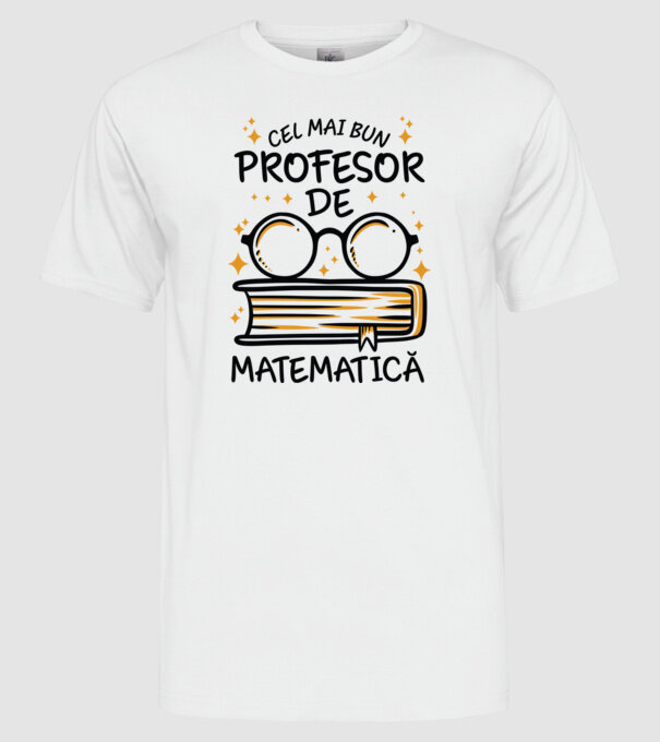 Cel mai profesor matematică model alb pe tricou