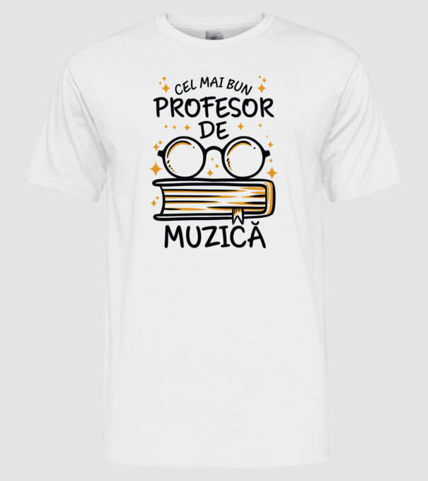 Cel mai profesor muzică model alb pe tricou