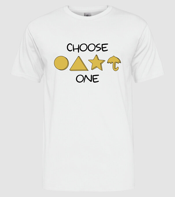 choose one squid game model alb pe tricou
