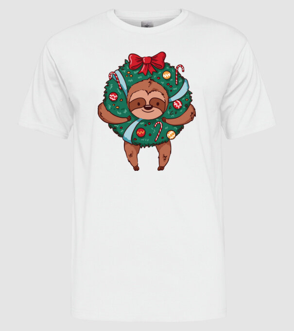 Christmas model alb pe tricou