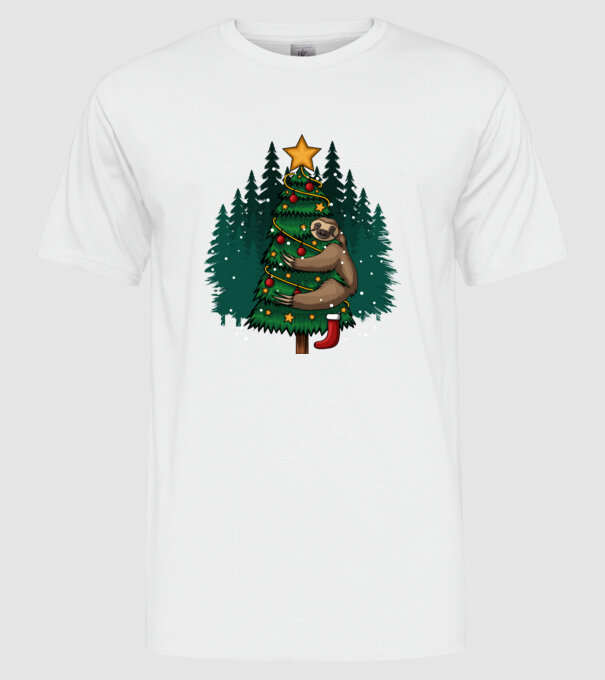 Christmas model alb pe tricou