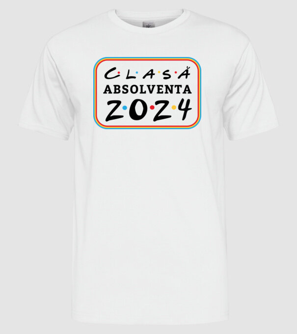 Clasă absolventă friends model alb pe tricou