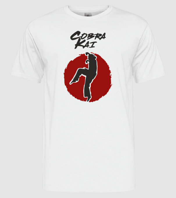 cobra kai larusso model alb pe tricou