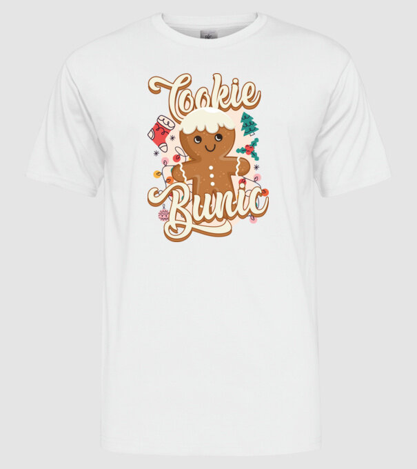 Cookie bunic model alb pe tricou