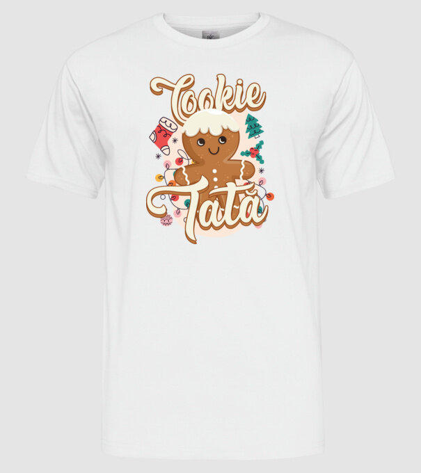Cookie tată model alb pe tricou