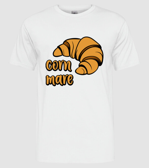 corn mare model alb pe tricou