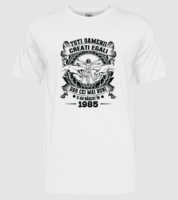 Da Vinci 40 1985 model alb pe tricou