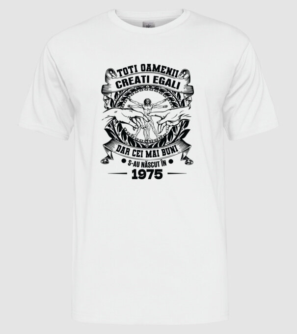 Da Vinci 50 1975 model alb pe tricou