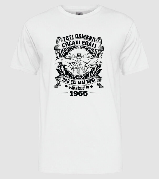 Da Vinci 60 1965 model alb pe tricou