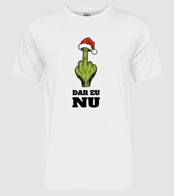 Dar eu NU alb model alb pe tricou