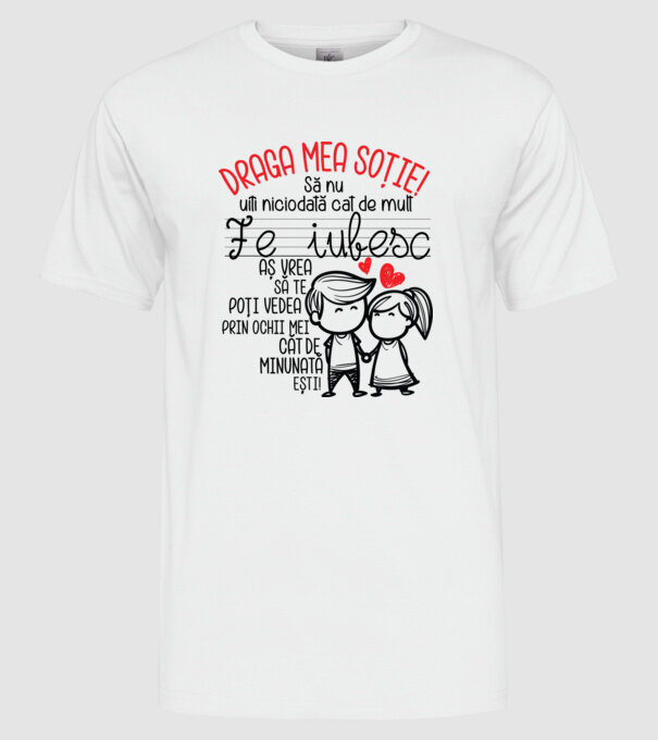 dragul meu soț javitott2411 model alb pe tricou