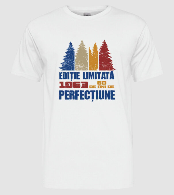 Ediție limitată 1963 - 60 de ani de perfecțiune model alb pe tricou