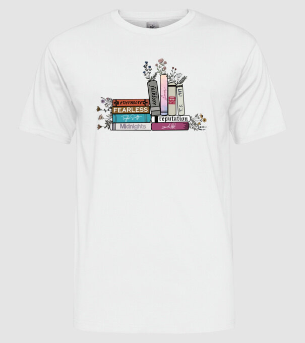 Eras tour books color 2 model alb pe tricou