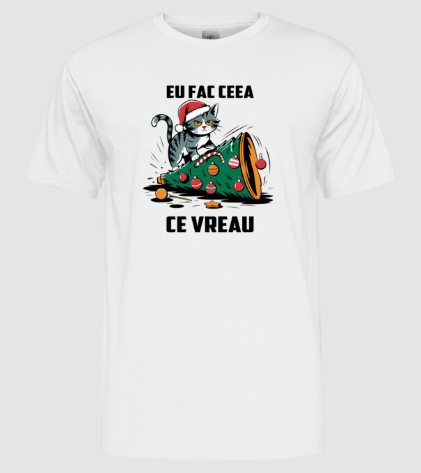 Eu fac ceea ce vreau Alb model alb pe tricou