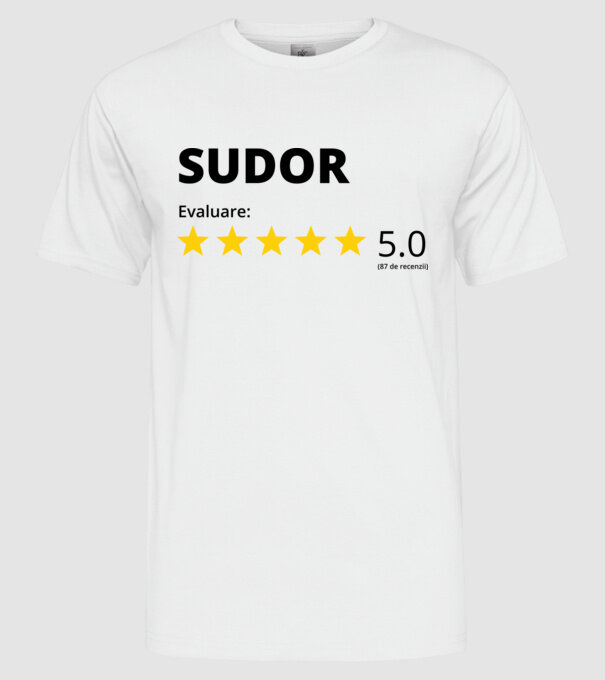 Evaluare - SUDOR model alb pe tricou
