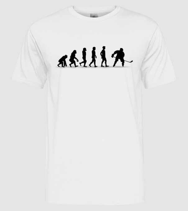Evolution Hockey model alb pe tricou