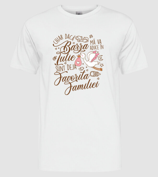 Favorita familiei IULIE model alb pe tricou