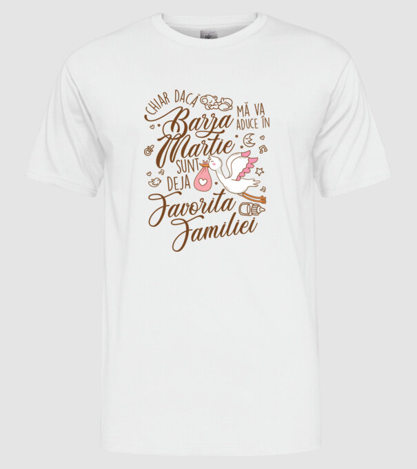 Favorita familiei MARTIE model alb pe tricou
