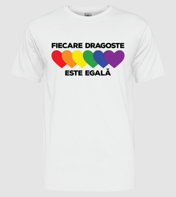 Fiecare dragoste este egală model alb pe tricou