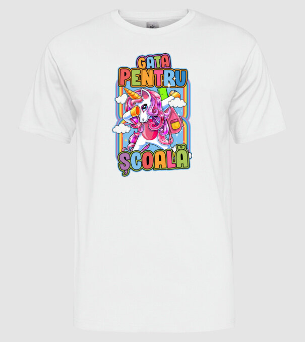 Gata pentru școală D1947707 model alb pe tricou