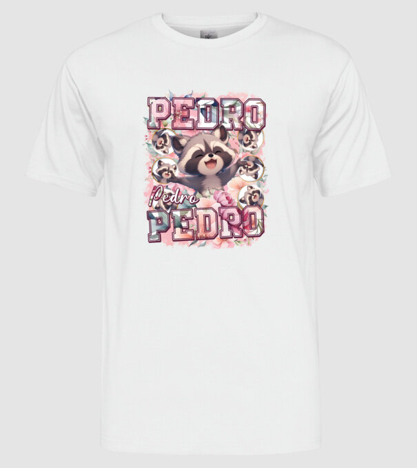 Girly Pedro model alb pe tricou