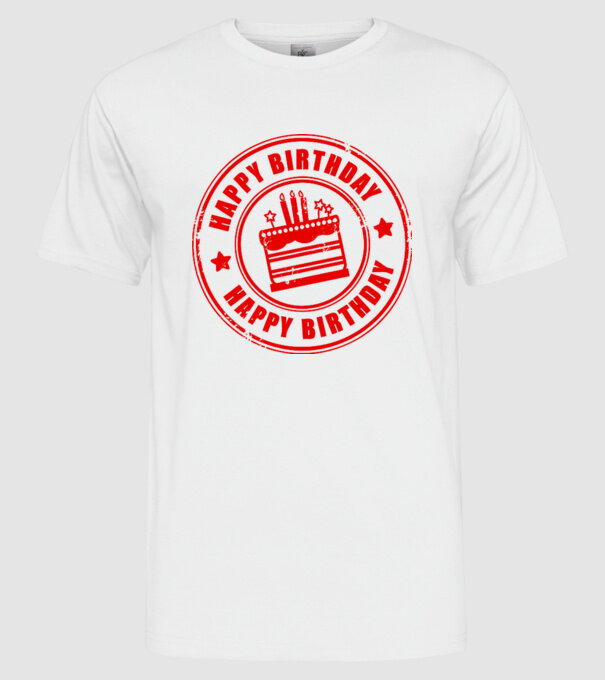 happy birthday model alb pe tricou