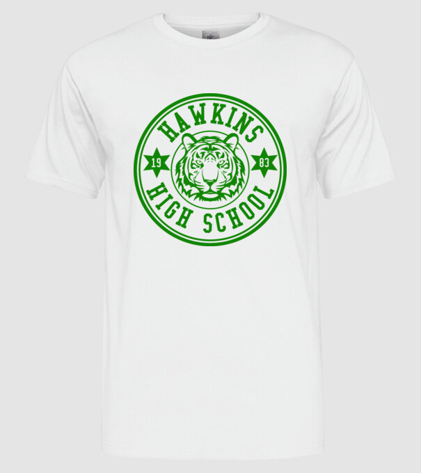 hawkins high school model alb pe tricou