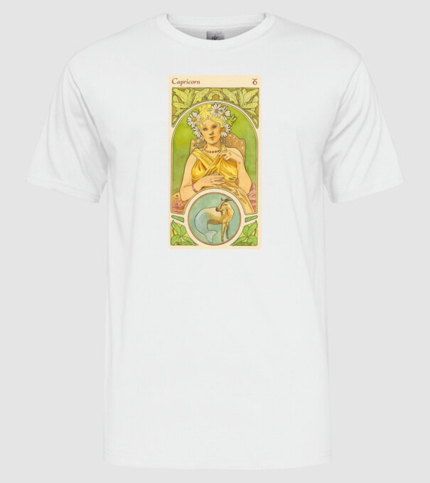 Horoscop Tarot CAPRICORNUL model alb pe tricou