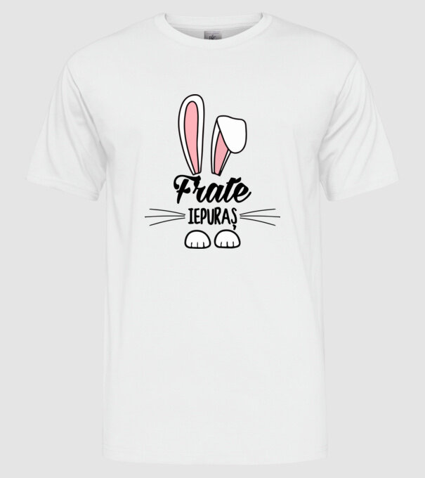 iepuraș frate model alb pe tricou
