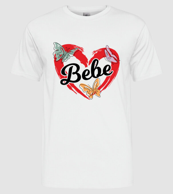 Bebe model alb pe tricou