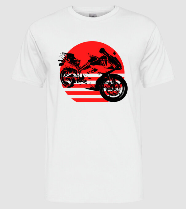 Katana model alb pe tricou