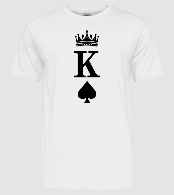 King model alb pe tricou