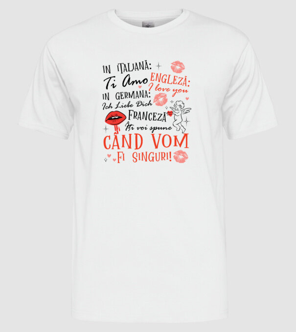 Lecție de limbă model alb pe tricou