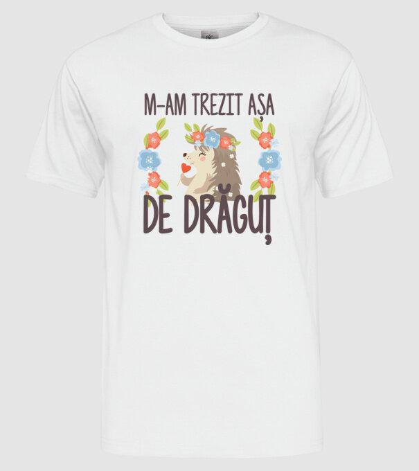 M-am trezit așa de drăguț model alb pe tricou