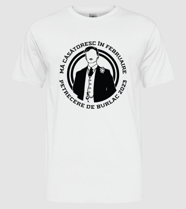 mă căsătoresc în februarie model alb pe tricou
