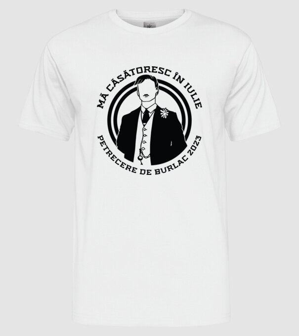 mă căsătoresc în iulie model alb pe tricou
