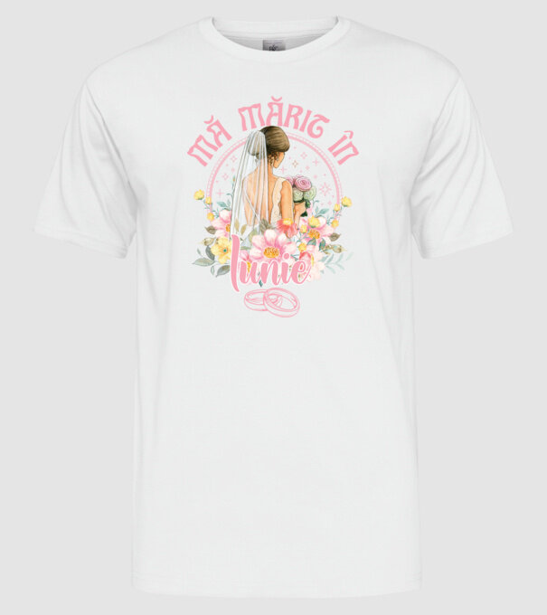 mă mărit - în iunie model alb pe tricou